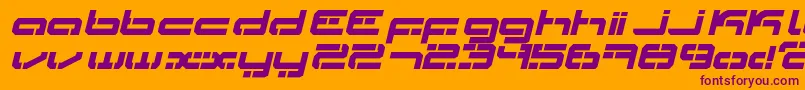 Ldr3 Font – Purple Fonts on Orange Background