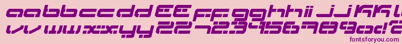 フォントLdr3 – ピンクの背景に紫のフォント