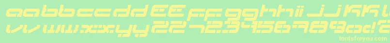 Ldr3 Font – Yellow Fonts on Green Background