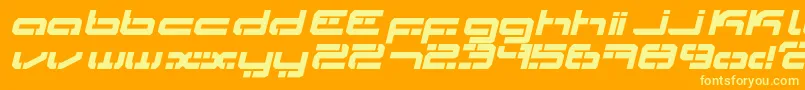 フォントLdr3 – オレンジの背景に黄色の文字