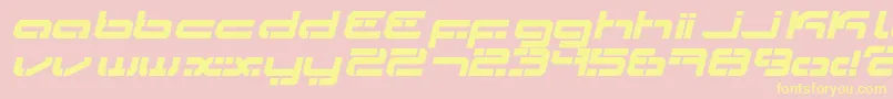 Ldr3 Font – Yellow Fonts on Pink Background