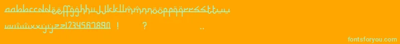 Nurkholis Font – Green Fonts on Orange Background