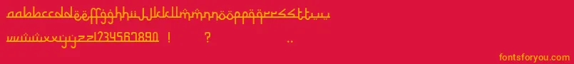 Nurkholis Font – Orange Fonts on Red Background