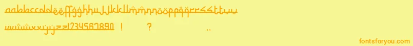 Nurkholis Font – Orange Fonts on Yellow Background