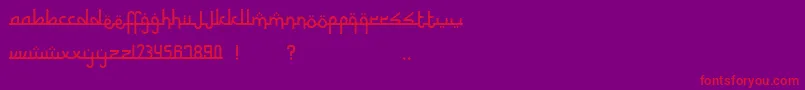 Nurkholis-Schriftart – Rote Schriften auf violettem Hintergrund