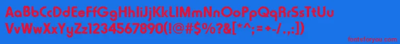 Horatiodbol Font – Red Fonts on Blue Background