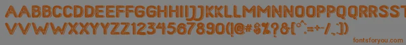 Шрифт HometownRoughBoldShadow – коричневые шрифты на сером фоне