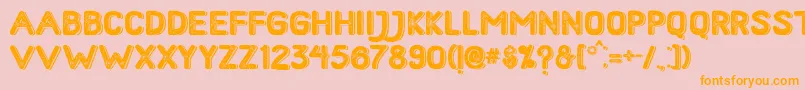 HometownRoughBoldShadow Font – Orange Fonts on Pink Background