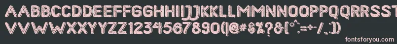 HometownRoughBoldShadow Font – Pink Fonts on Black Background