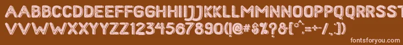 HometownRoughBoldShadow Font – Pink Fonts on Brown Background