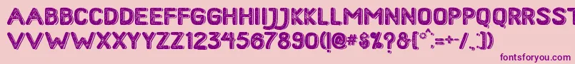 HometownRoughBoldShadow Font – Purple Fonts on Pink Background