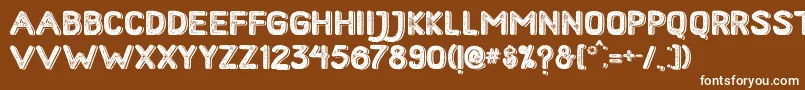 HometownRoughBoldShadow Font – White Fonts on Brown Background