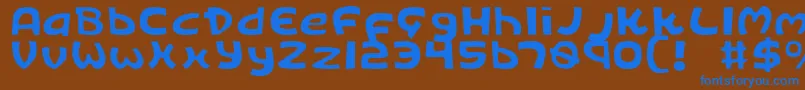 Шрифт Kingv2l – синие шрифты на коричневом фоне