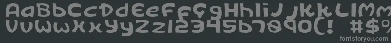 フォントKingv2l – 黒い背景に灰色の文字
