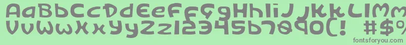 Kingv2l Font – Gray Fonts on Green Background