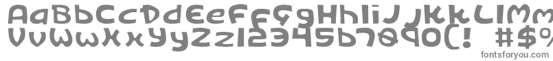 Kingv2l-fontti – harmaat kirjasimet valkoisella taustalla
