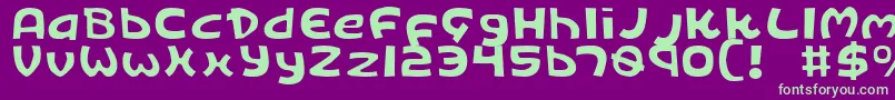 Kingv2l Font – Green Fonts on Purple Background