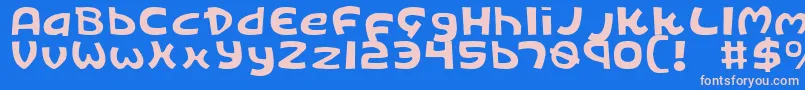 Kingv2l Font – Pink Fonts on Blue Background