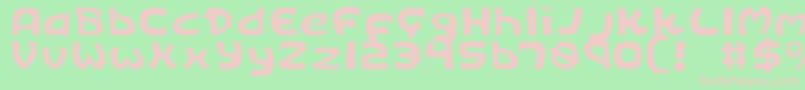 Шрифт Kingv2l – розовые шрифты на зелёном фоне