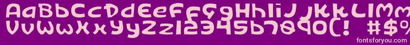 Kingv2l-Schriftart – Rosa Schriften auf violettem Hintergrund