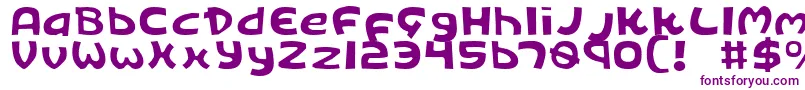 Czcionka Kingv2l – fioletowe czcionki na białym tle