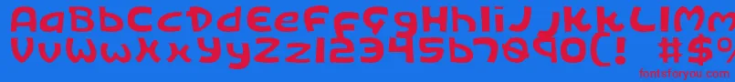 Kingv2l Font – Red Fonts on Blue Background
