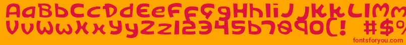 Kingv2l Font – Red Fonts on Orange Background