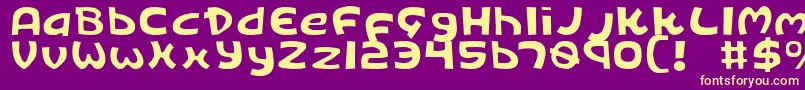 Kingv2l Font – Yellow Fonts on Purple Background