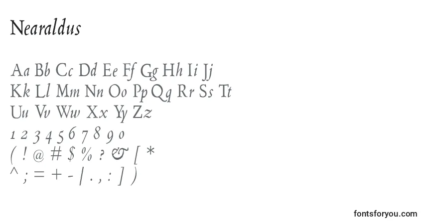Nearaldus-fontti – aakkoset, numerot, erikoismerkit
