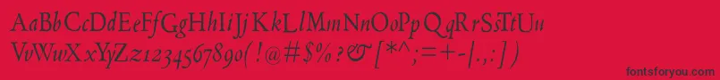 Nearaldus Font – Black Fonts on Red Background