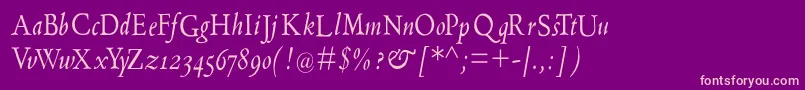 Nearaldus Font – Pink Fonts on Purple Background