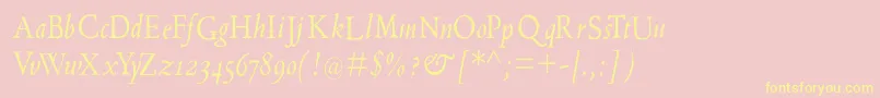 Nearaldus Font – Yellow Fonts on Pink Background