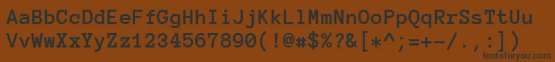 AnonymousProBold Font – Black Fonts on Brown Background