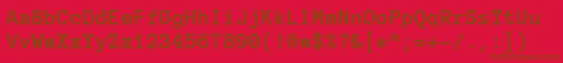 AnonymousProBold Font – Brown Fonts on Red Background