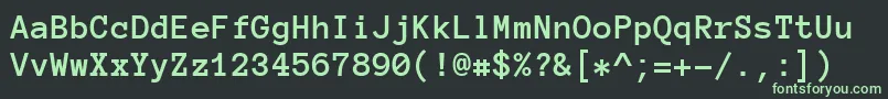 AnonymousProBold Font – Green Fonts on Black Background