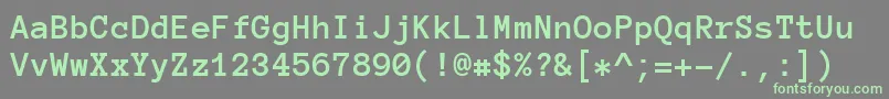 AnonymousProBold Font – Green Fonts on Gray Background