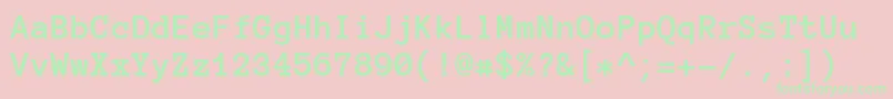 AnonymousProBold Font – Green Fonts on Pink Background