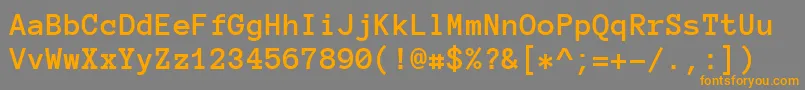 AnonymousProBold Font – Orange Fonts on Gray Background