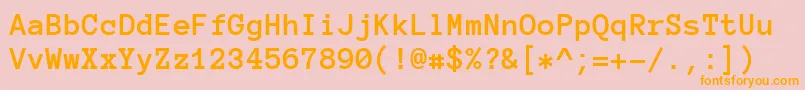 Шрифт AnonymousProBold – оранжевые шрифты на розовом фоне