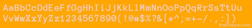 AnonymousProBold Font – Pink Fonts on Orange Background