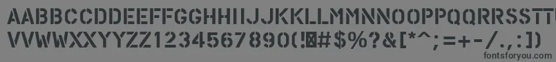 PfstampsproSolid-Schriftart – Schwarze Schriften auf grauem Hintergrund