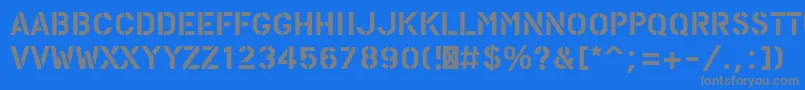PfstampsproSolid-Schriftart – Graue Schriften auf blauem Hintergrund