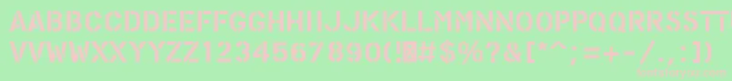 PfstampsproSolid Font – Pink Fonts on Green Background