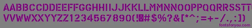 PfstampsproSolid-Schriftart – Violette Schriften auf grauem Hintergrund