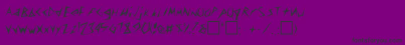 フォントConstantRegular – 紫の背景に黒い文字