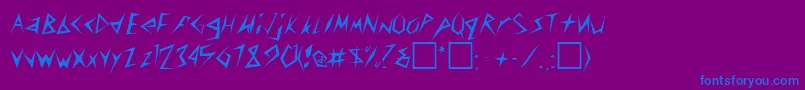 ConstantRegular-Schriftart – Blaue Schriften auf violettem Hintergrund