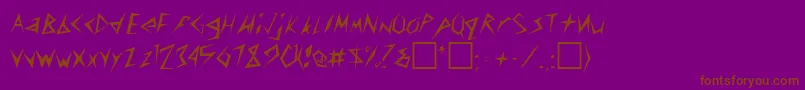 ConstantRegular Font – Brown Fonts on Purple Background