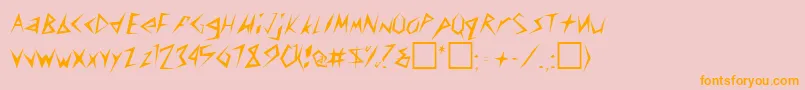 Шрифт ConstantRegular – оранжевые шрифты на розовом фоне