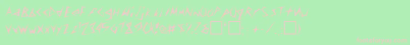 フォントConstantRegular – 緑の背景にピンクのフォント