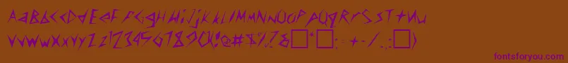 ConstantRegular Font – Purple Fonts on Brown Background
